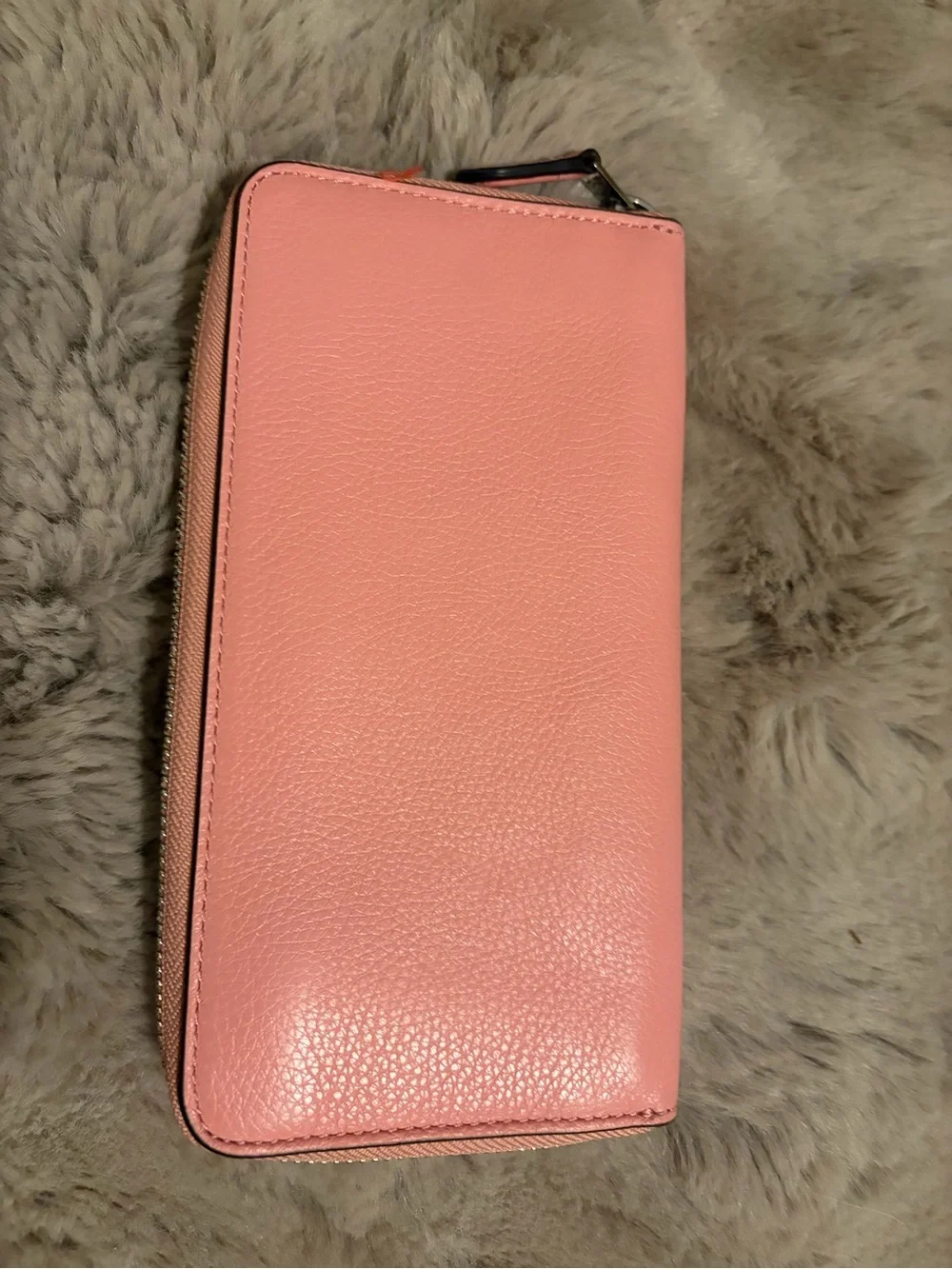 COACH Pink Pebbled Leather Wallet